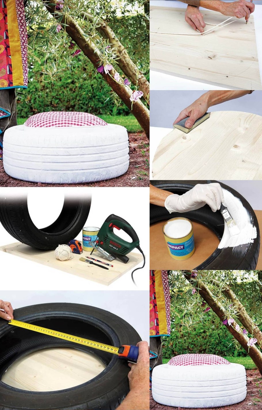 Идеи для сада из покрышек