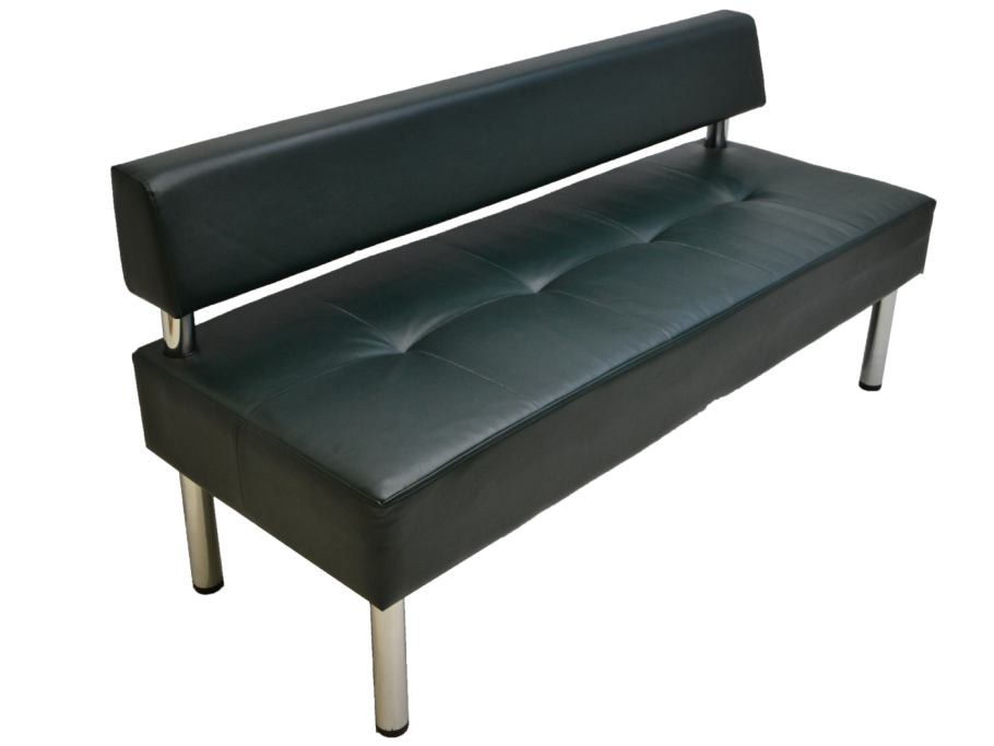 Диван офисный 3-х местный кожзам без подлокотников