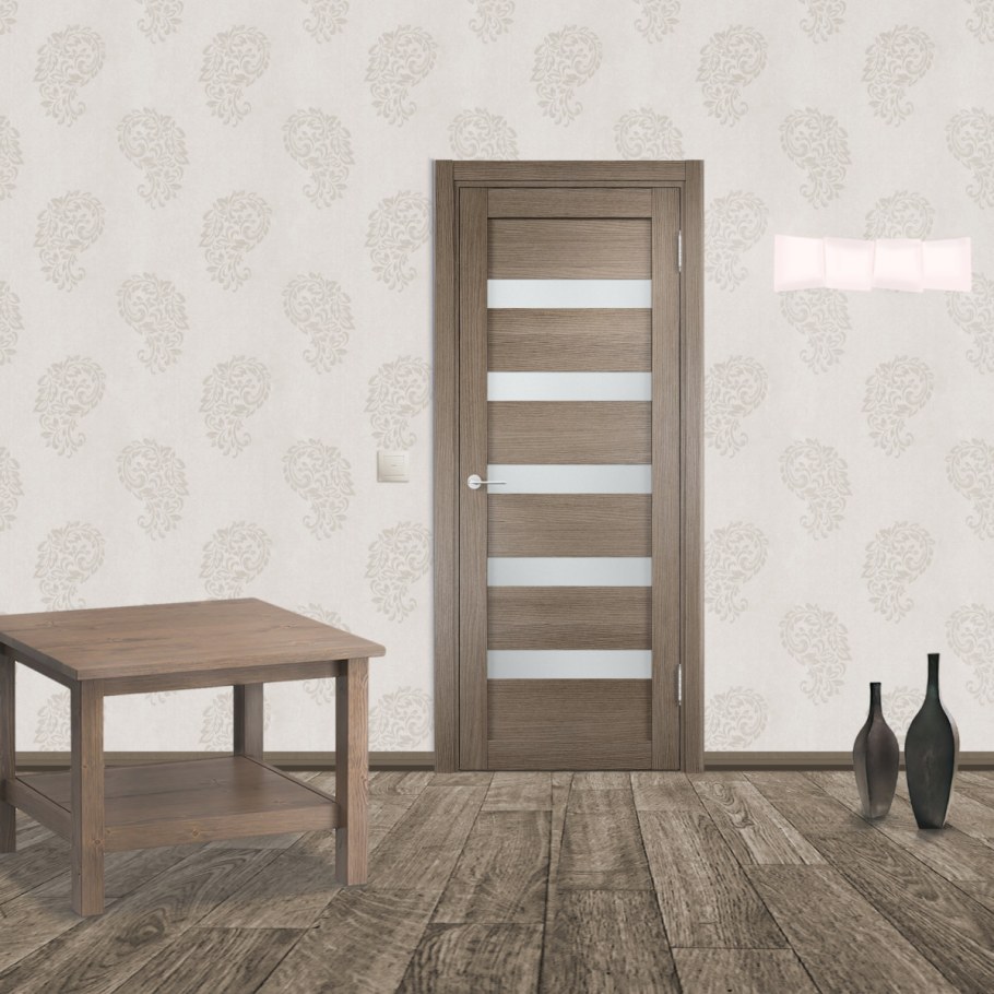 Полотно дверное Verda 600 дуб дымчатый