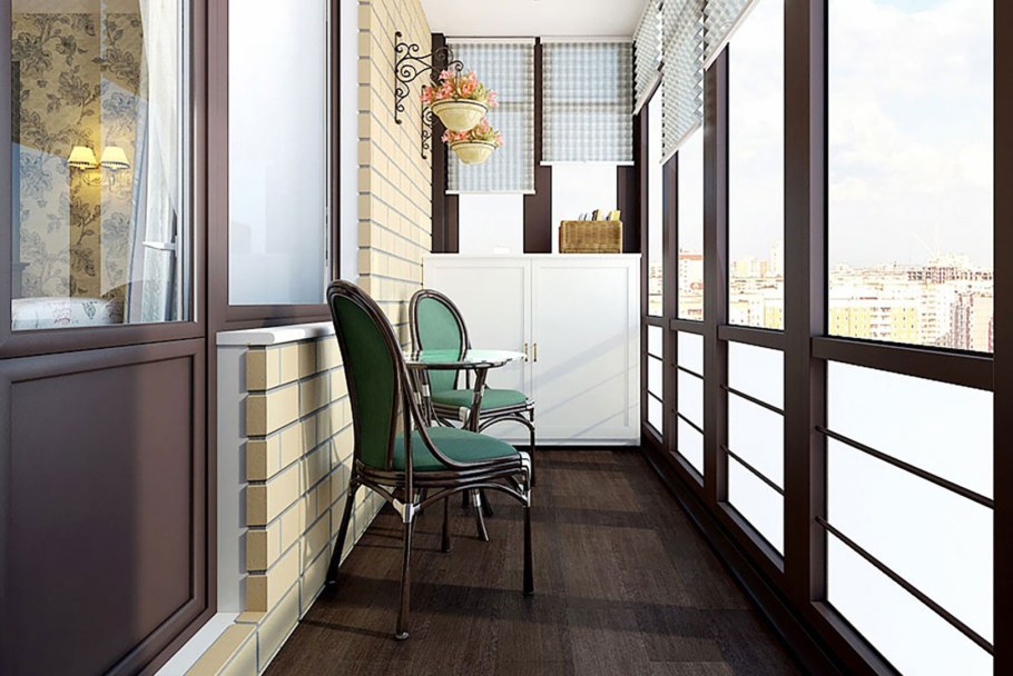 Интерьер балкона