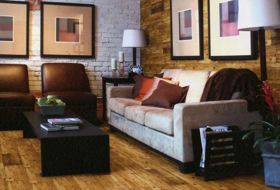 Гостиная в терракотовых тонах