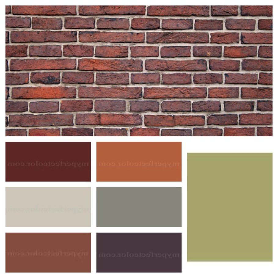 Цветовая палитра с кирпичным