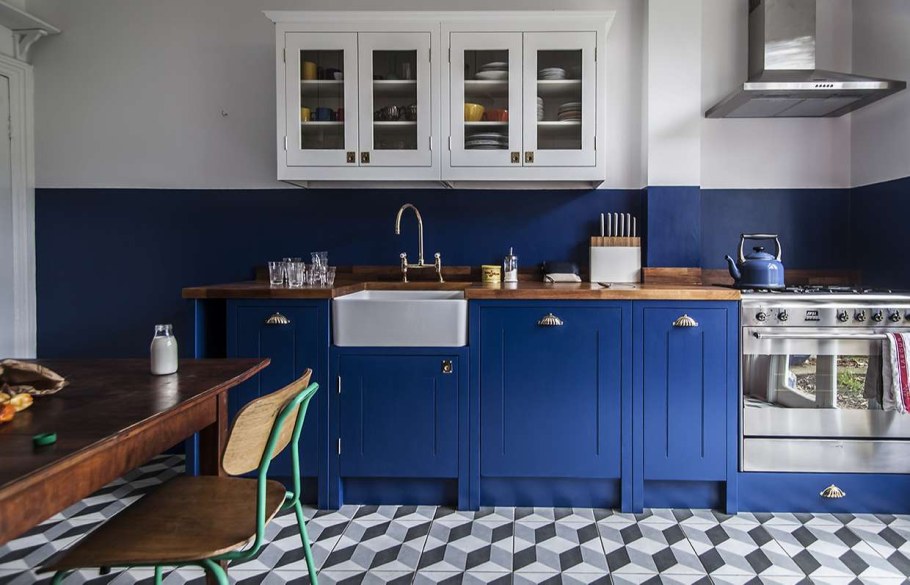 Кухня в синих тонах