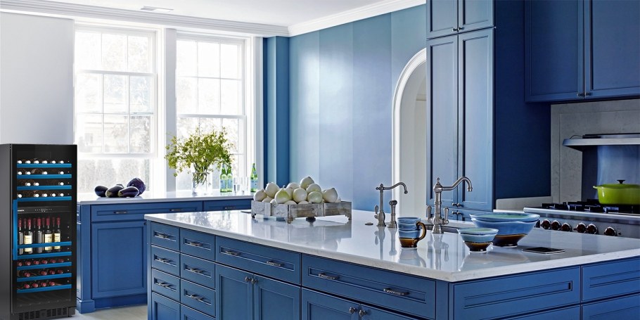 Кухня в синих тонах интерьер
