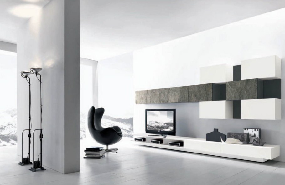 Стенка в гостиную в современном стиле