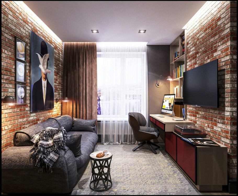 Комната в стиле лофт 12кв