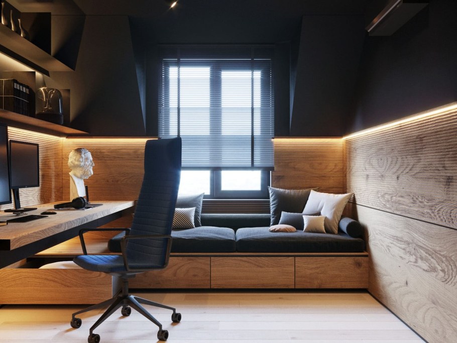 Минимализм в интерьере кабинета