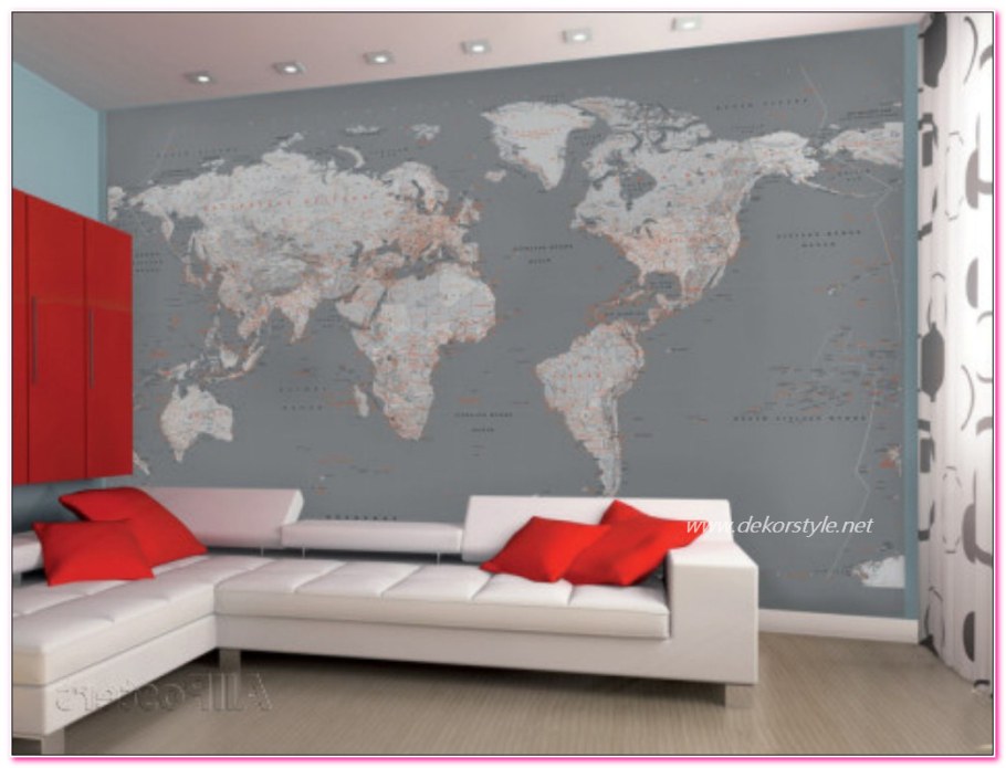 Красивая карта мира на стену