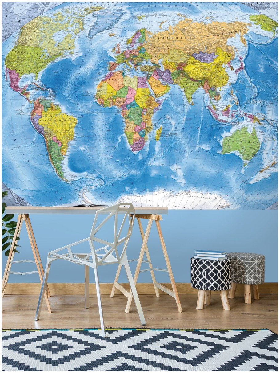 Фотообои карта мира