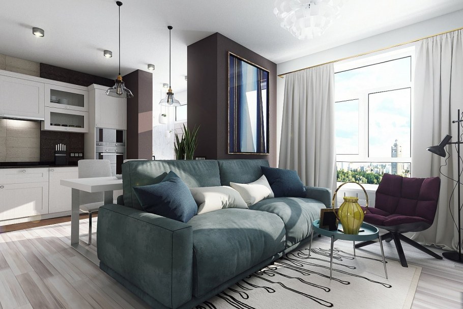 Кухня-гостиная 45 кв.м