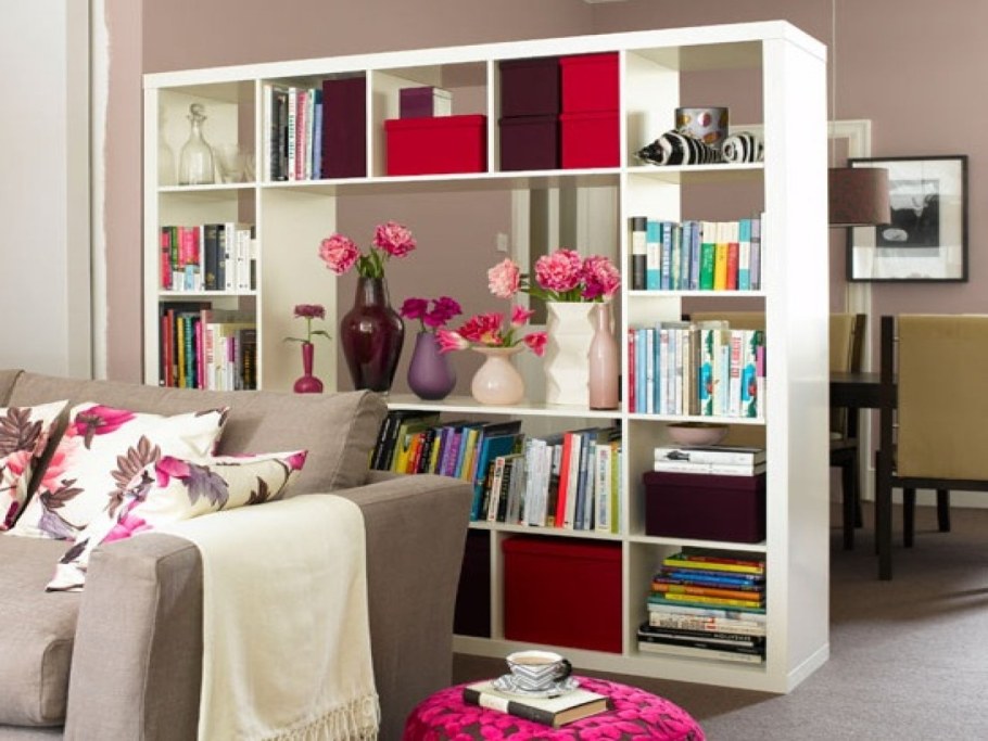 Зонирование стеллажами икеа