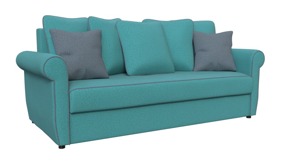 Диван Гамбург голубой прямой