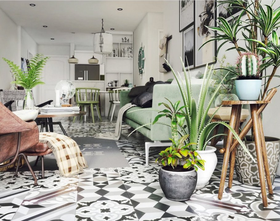 Растения в интерьере