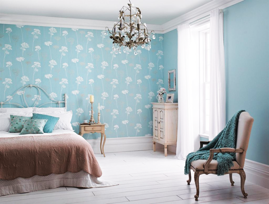 Бирюзовый цвет в интерьере