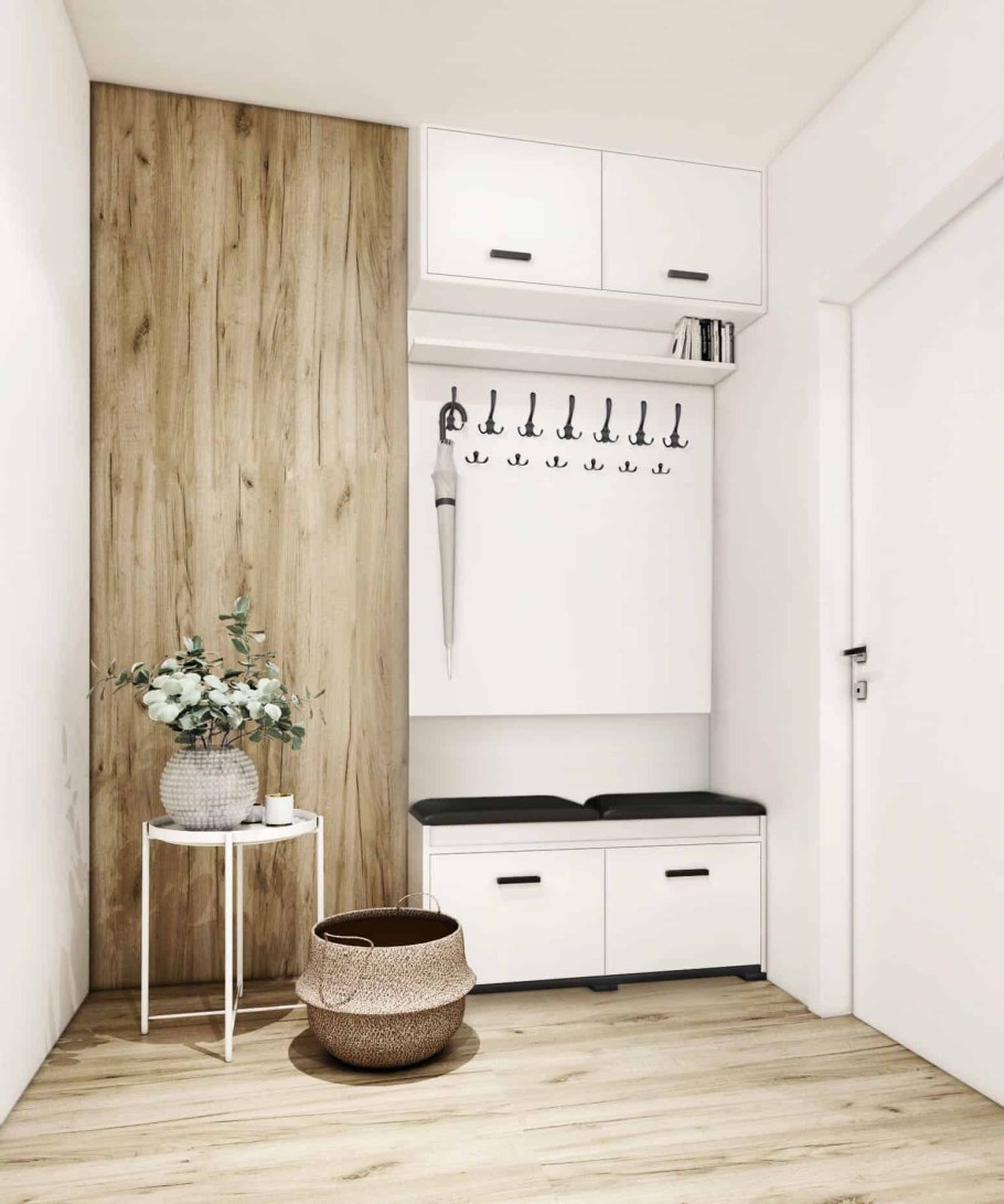 Прихожая открытая с крючками