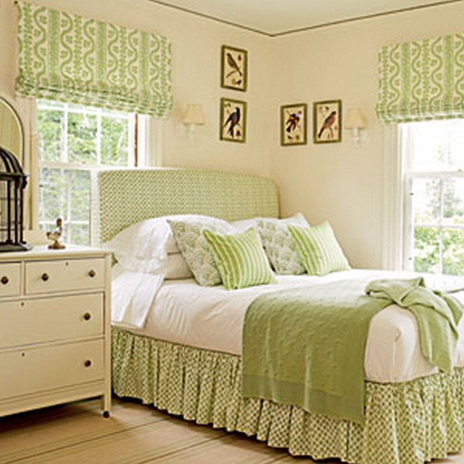 Спальня в оливковых тонах