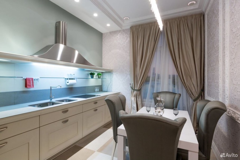 Шторы на кухню в современном стиле