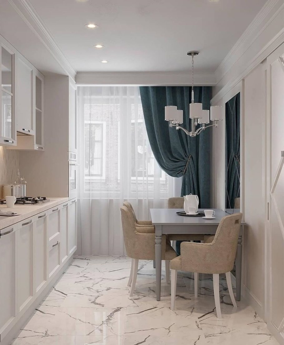 Интерьер кухни 10кв прямоугольная