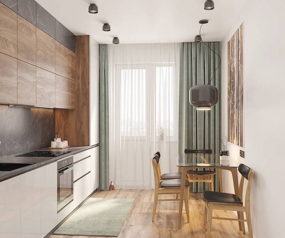 Шторы на кухню в современном