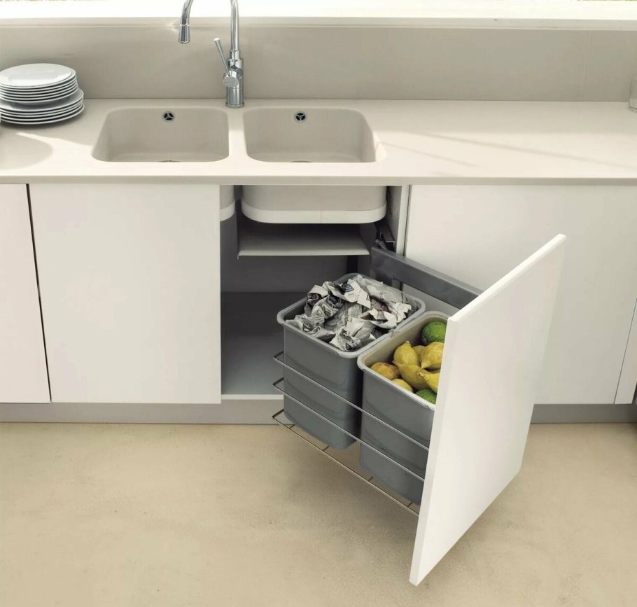 Выдвижной ящик под мойку для кухни
