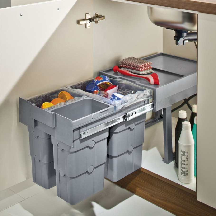 Система сортировки мусора Ninka 5700.93.77005 30 л 3 шт серый