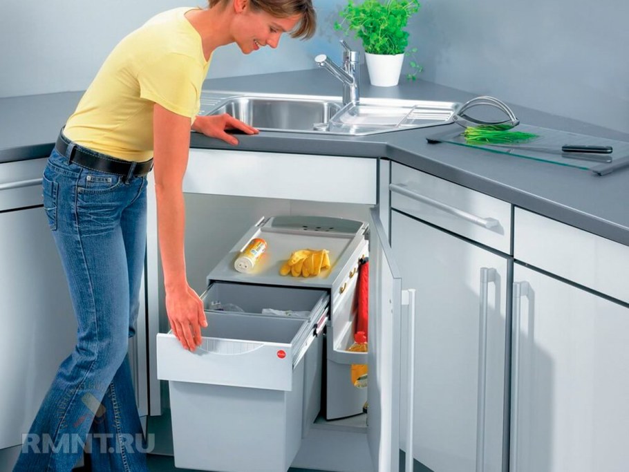 Выдвижная система под мойку на кухню