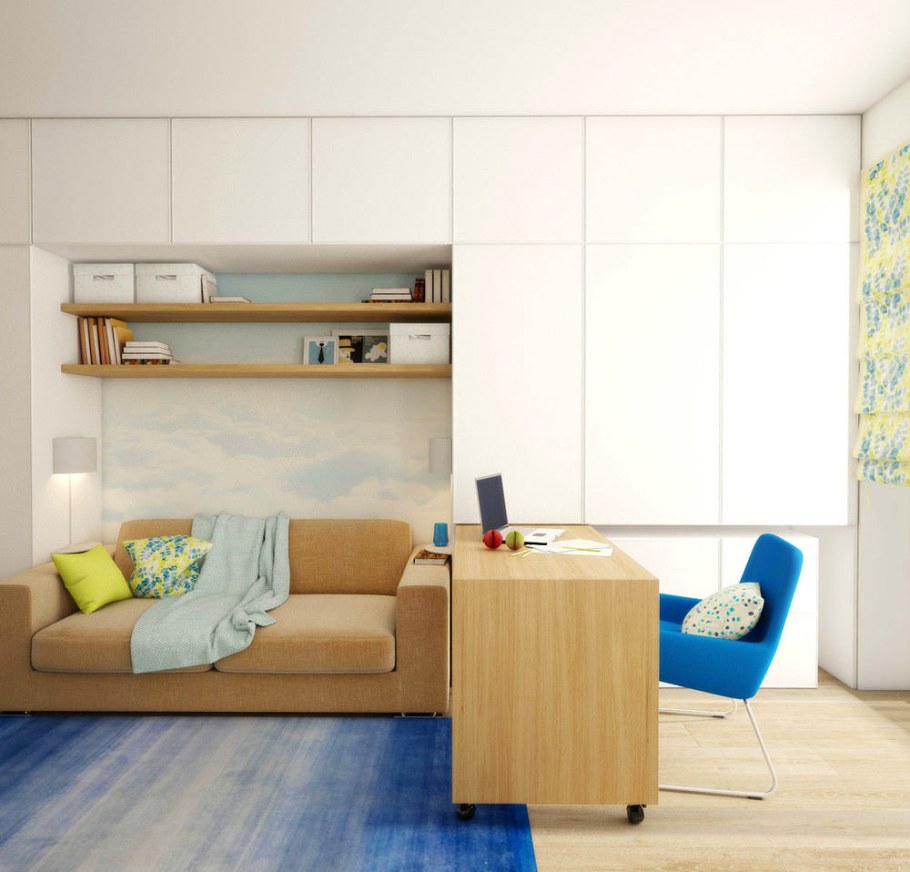 Шкафчики над диваном