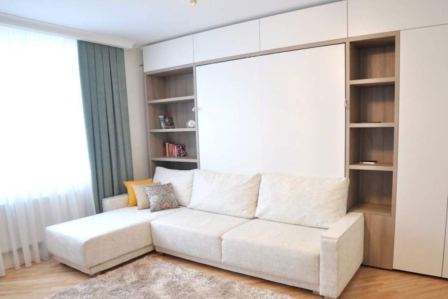 Стенка с угловым диваном трансформер