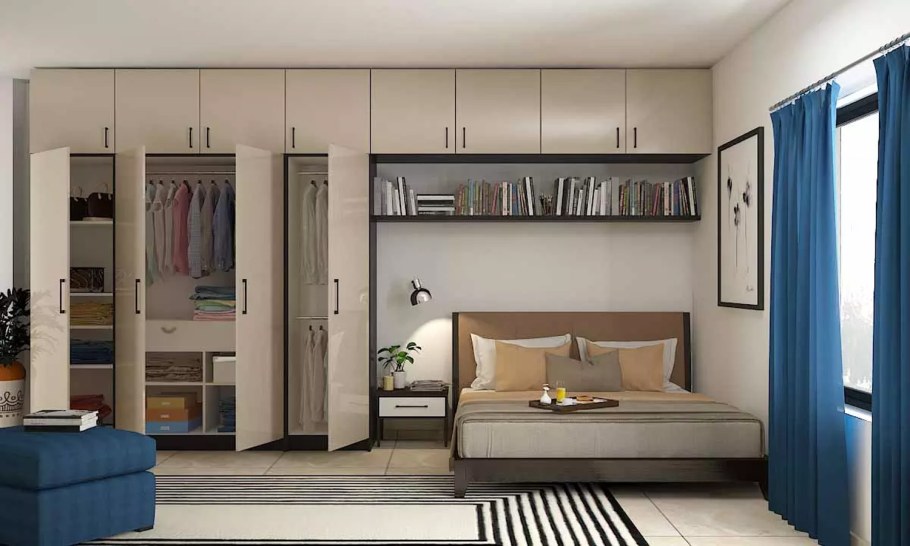 Шкаф с антресолями в спальню