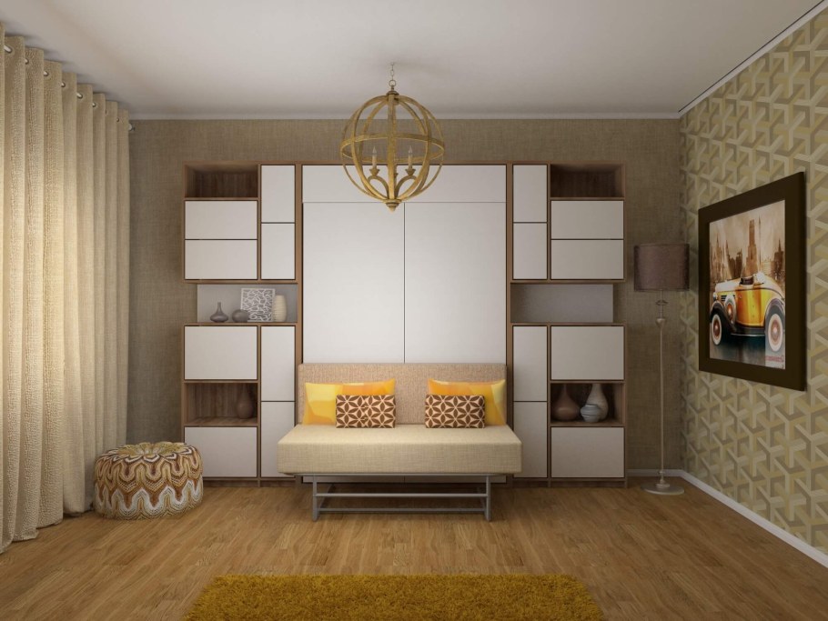 Шкаф со встроенным диваном