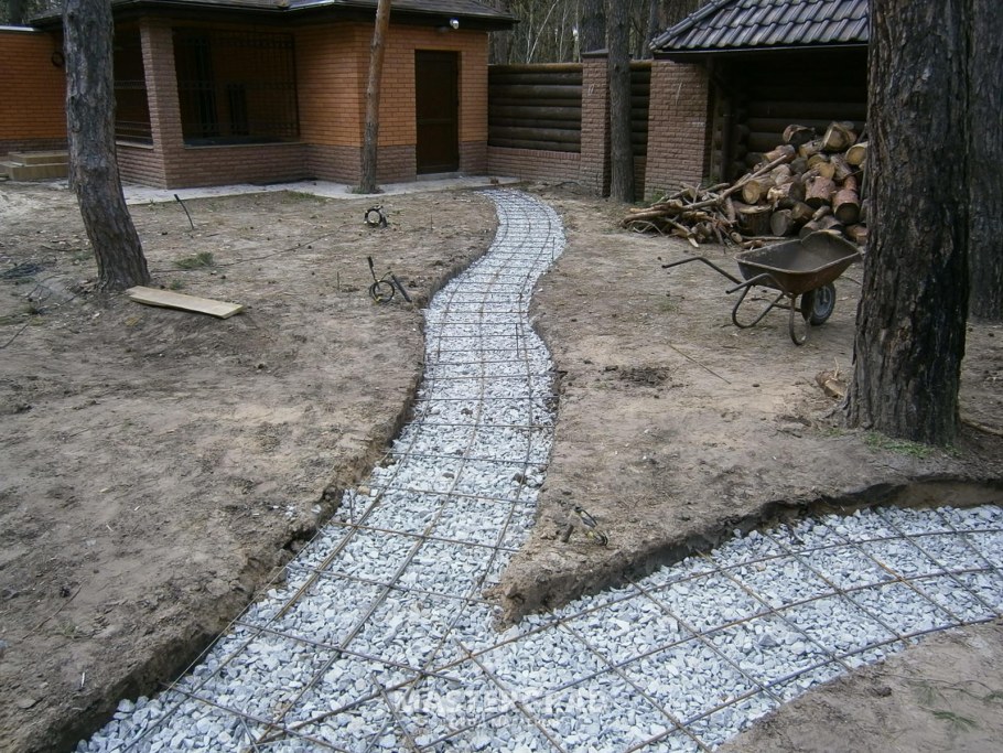 Бетонная площадка на даче