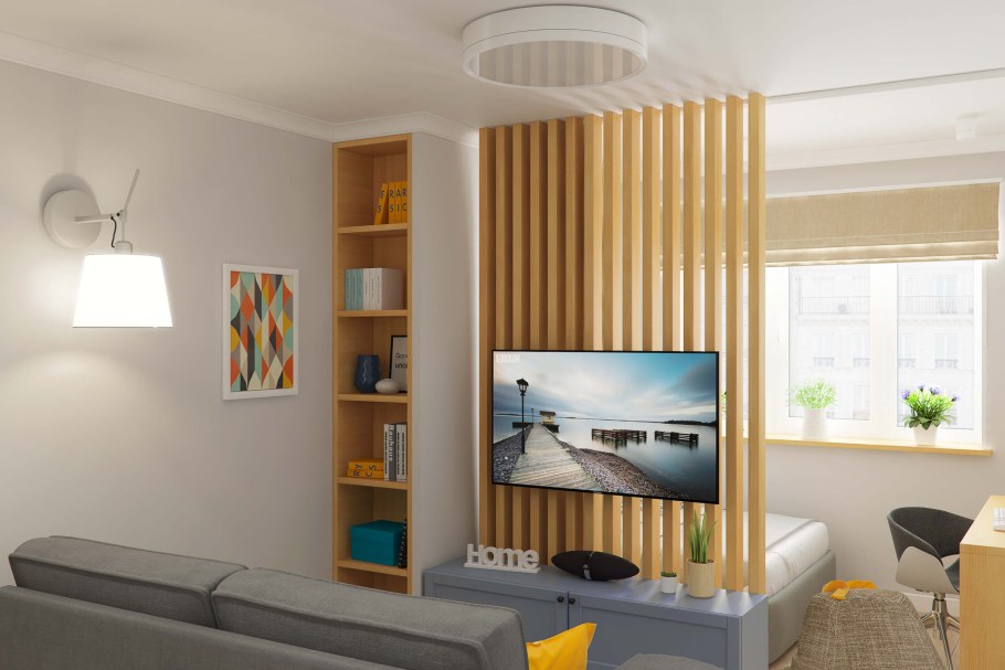 Разделительная перегородка в комнате