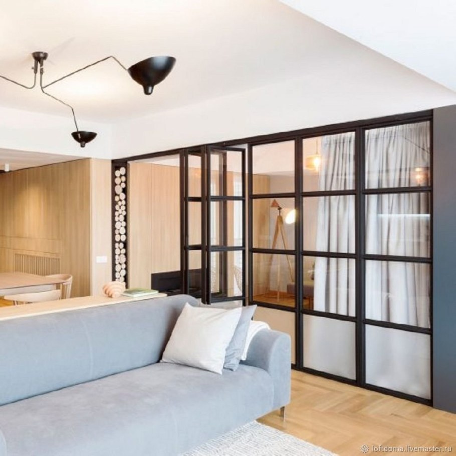 Перегородка для зонирования комнаты раздвижные