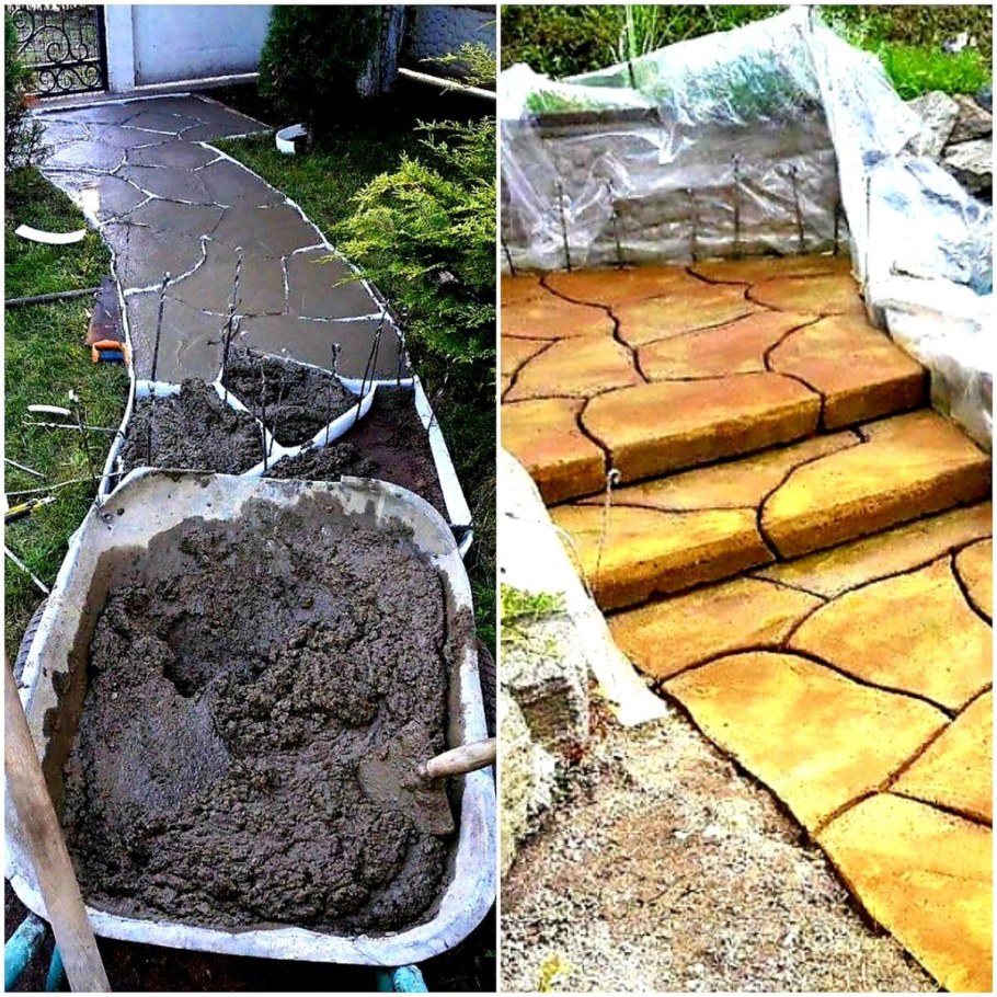 Бетонные дорожки в частном доме