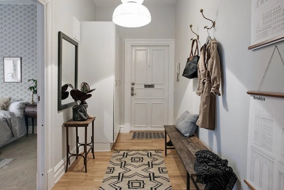 Интерьеры квартир в стиле Сканди прихожая