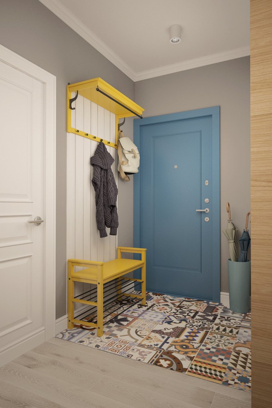 Серая прихожая Сканди