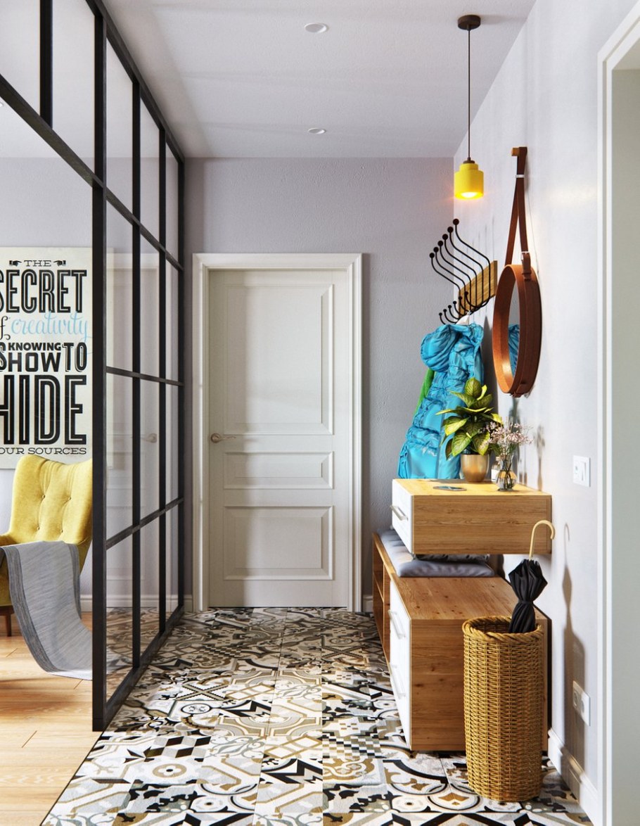 Прихожая в стиле Сканди лофт