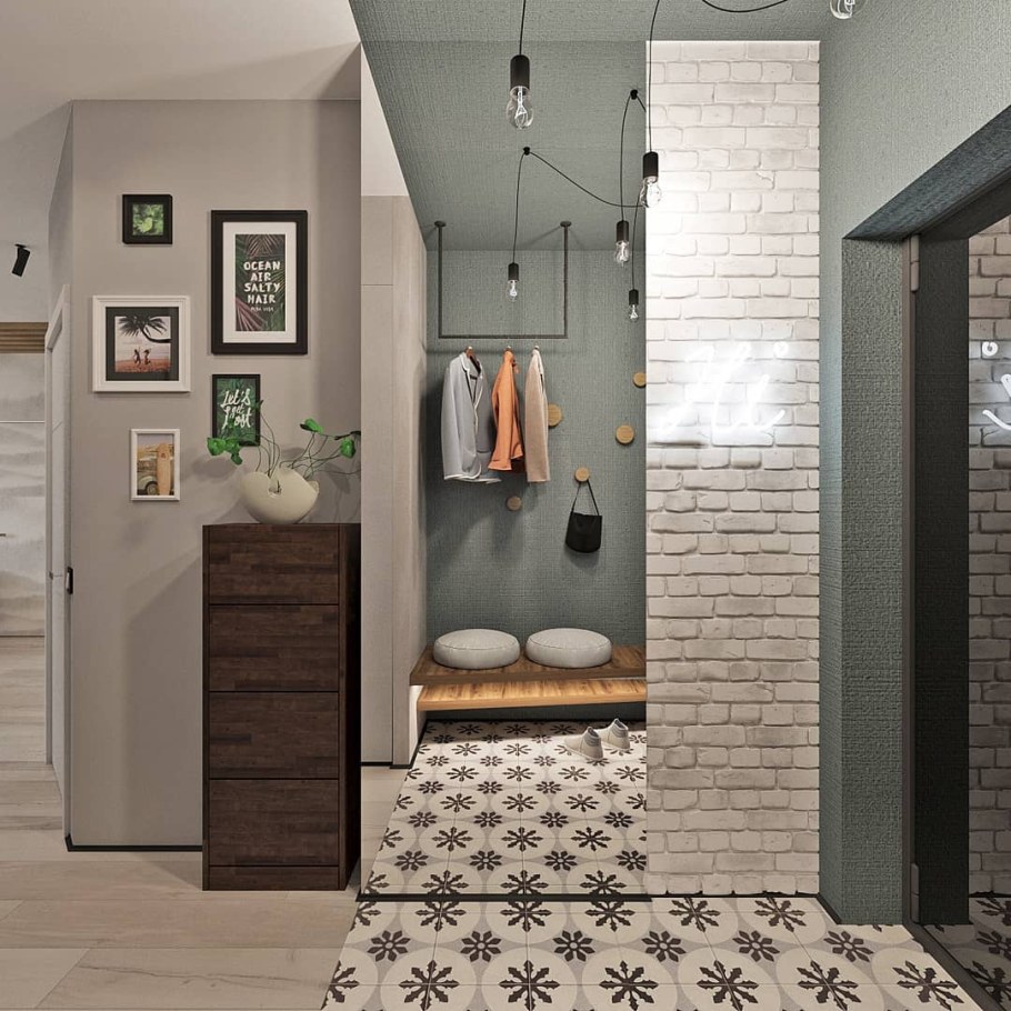 Интерьер прихожей Сканди