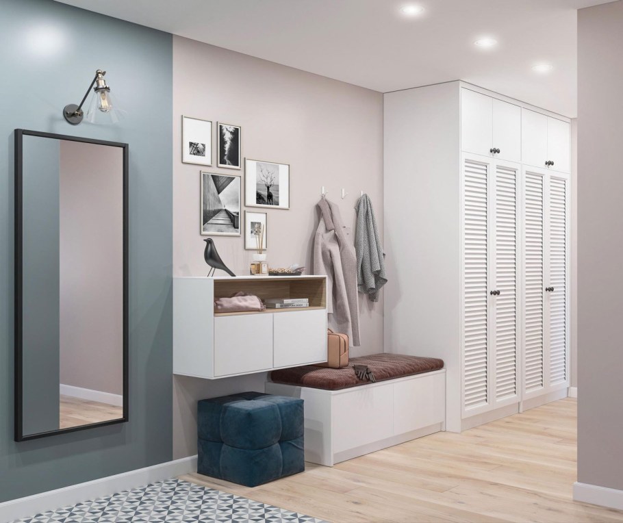 Серая прихожая Сканди