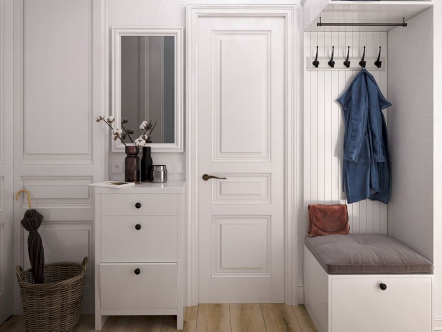 Шкаф в прихожую в скандинавском стиле