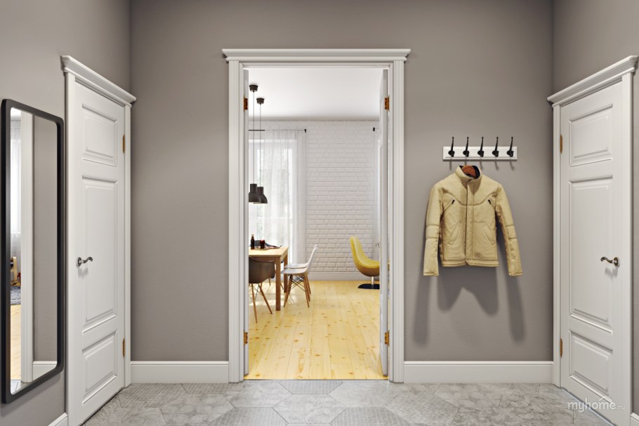 Прихожая в стиле Сканди