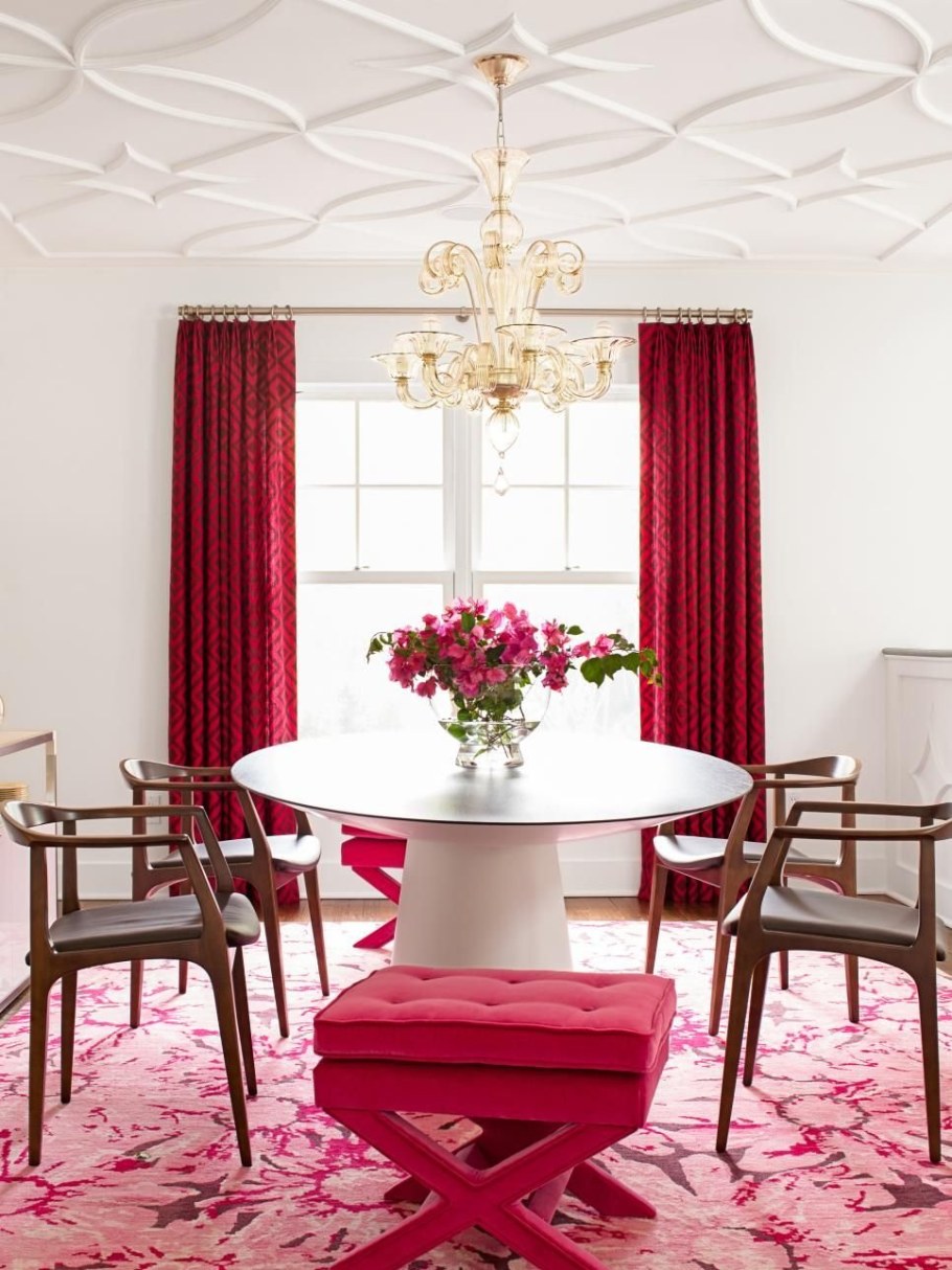 Малиновый цвет в интерьере