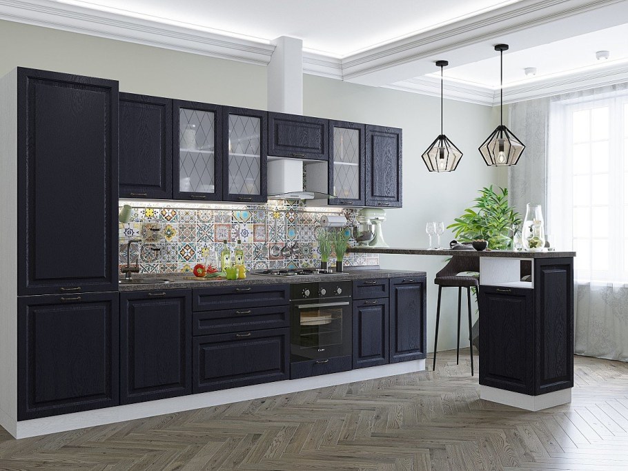 Кухня Ницца синий дуб