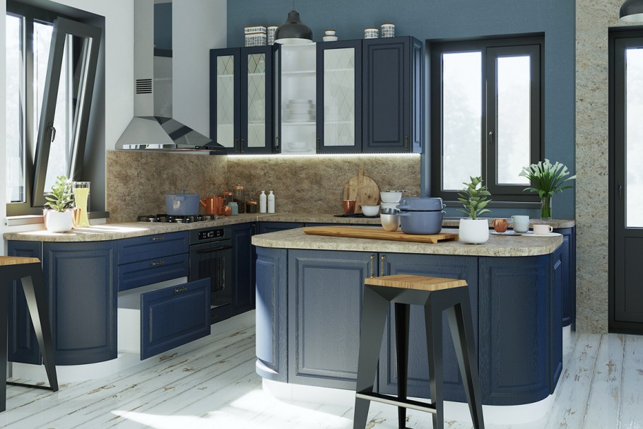 Кухня Ницца Сурская мебель дуб кремовый