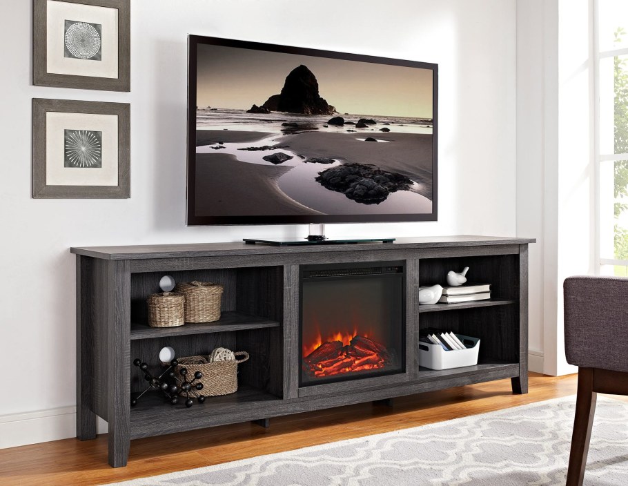 ТВ тумба камин 270см