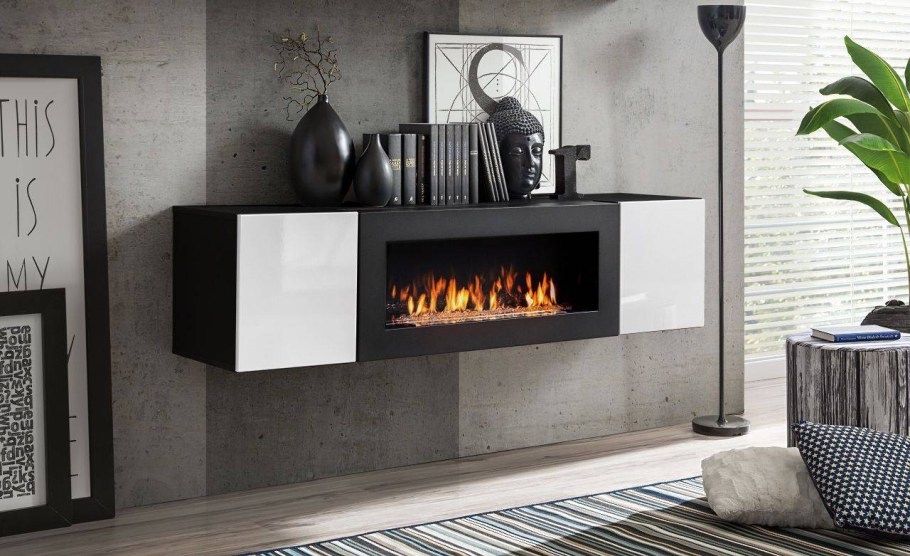 Встроенный камин в интерьере