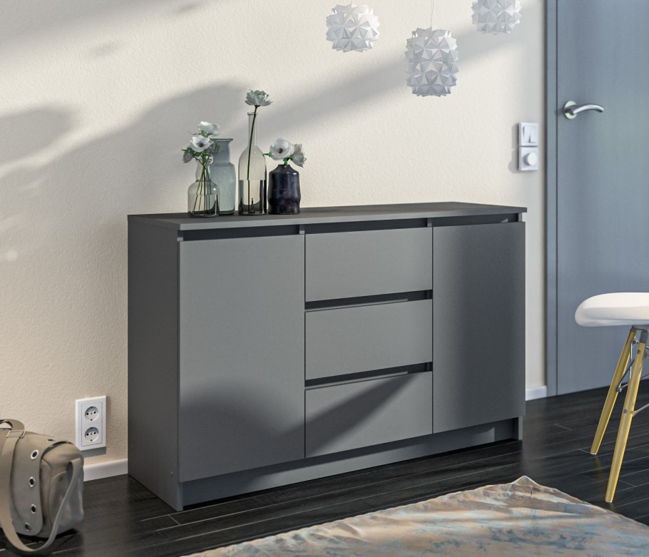 Леон сб-3290 комод Диамант серый