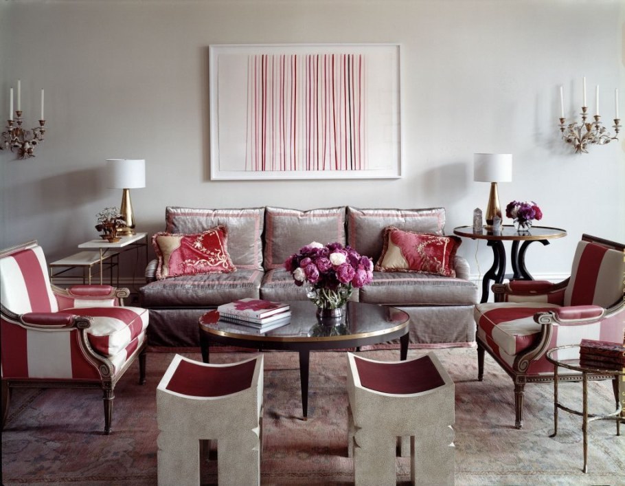 Розовый цвет в интерьере