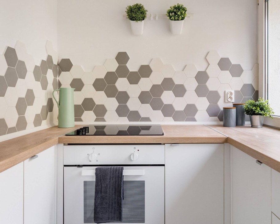 Плитка соты на фартук для кухни