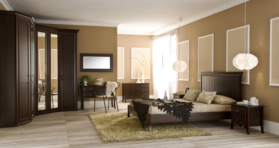 Мебель цвета орех в интерьере